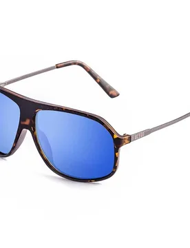 Bai Polarized Sunglasses Matt Light Demy Brown / Tips Blue Revo Polarized Matt Gun Metal Temple Matt Light Demy Brown / Tips Blue Revo Polarized Matt - Ocean Sunglasses - FashionsVida