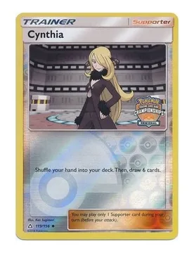 Pokemon SM Ultra Prism 119/156 Cynthia (Regional League Promo) - Pokémon - FashionsVida