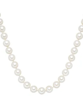 Womens Female Shell Pearl(S) Necklace - White Sterling Silver - Size 55 Cm - Rafaela Donata - FashionsVida