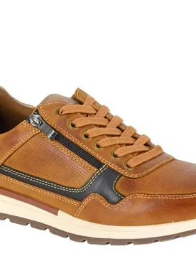 Male Mens Leisure Trainers - Tan Leather - Size Uk 7 - R21 Original - FashionsVida