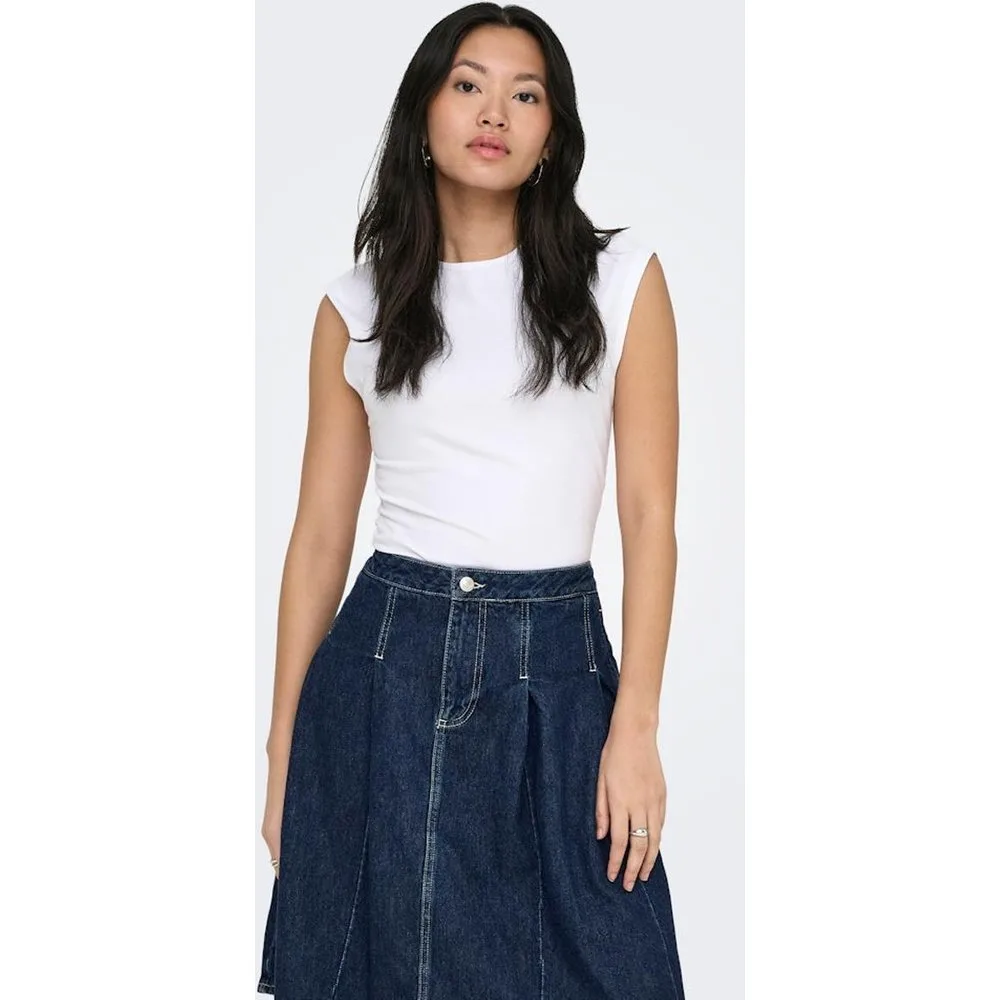 Top de mujer de manga corta con fruncido - Only - FashionsVida