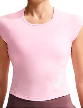Dri-fit tempo swoosh camiseta entrenamiento manga corta mujer Rosa (L) - Nike - FashionsVida