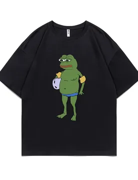 Funny Frog Pepe Swimming In Shorts Graphic T-shirt Men Women Casual Loose Crewneck T Shirts Male High Quality Oversized Tshirt - Aliexpress - FashionsVida