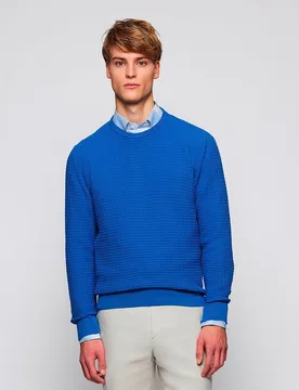 Jersey de hombre de punto cuello redondo - Mirto - FashionsVida