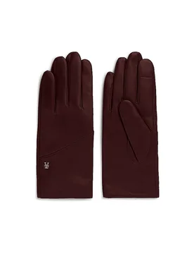 Guanti in pelle rosso scuro M/L - Tommy hilfiger - FashionsVida