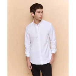 Camisa manga larga de hombre oxford lisa