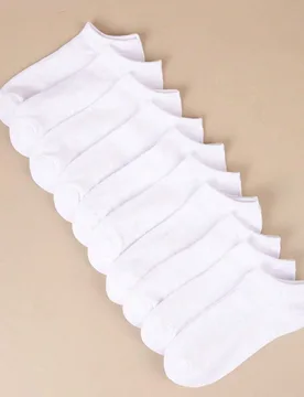 Juego de calcetines con forro de punto transpirable, antibacteriano y absorbente de humedad, 30 piezas/20 piezas/12 piezas/10 piezas/8 piezas/6 piezas - Shein - FashionsVida