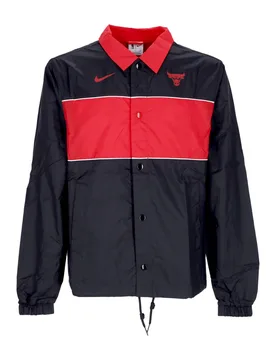 Giacca Coach Jacket Uomo Nba Full-snap Lightweight Jacket Chibul Black/university Red/white - NIKE NBA - FashionsVida