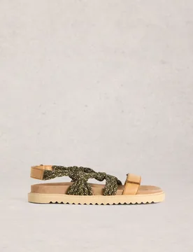 Braided Footbed Sandals Tan female - White stuff - FashionsVida