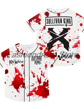 Excision Sullivan King Kai Wachi Merch Baseball Jersey V-Neck Short Sleeve Button-up Shirts Women Men Streetwear Tops - Aliexpress - FashionsVida