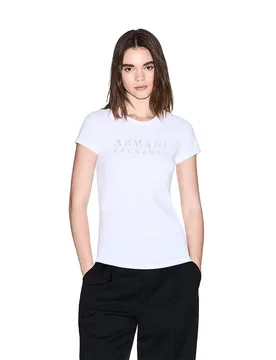 Exchange T-shirt à Manches Courtes Xw001349_af17173 Optic White L - Giorgio Armani - FashionsVida