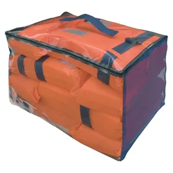 Bag With 4 Adult Gulf Life Jacket Orange One Size unisex