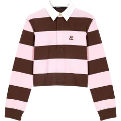 Polo de mujer corto de croché calado