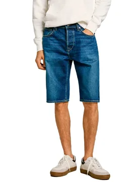 Short En Jean Relaxed Callen Denim / Medium Stone Wash 33 - Pepe jeans - FashionsVida