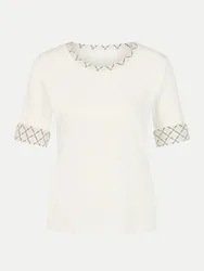 Cain Shirt aus Baumwollstretch Weiß 42