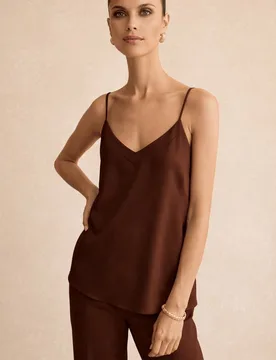 Top de mujer de tejido satinado - Bimani - FashionsVida