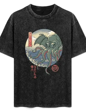 Cthulhu Ukiyo-e T-Shirt Summer Festival T-Shirt - Aliexpress - FashionsVida