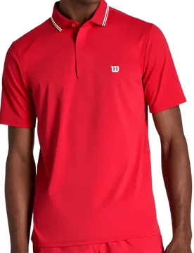 Challengers Technical Short Sleeve Polo Varsity Red XL - Wilson - FashionsVida
