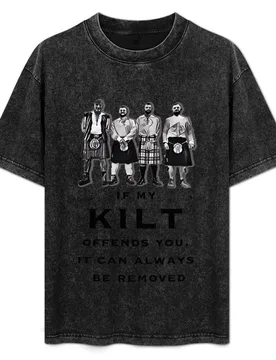 Scottish men in kilt - If my kilt offends you i can always remove it T-Shirt Construction Work Tee Shirt - Aliexpress - FashionsVida