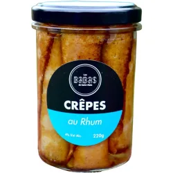 Crepes remojadas en ron y vainilla Les babas de Saint Malo