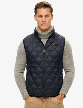 Quilted Padded Gilet Navy male - Superdry & Co - FashionsVida