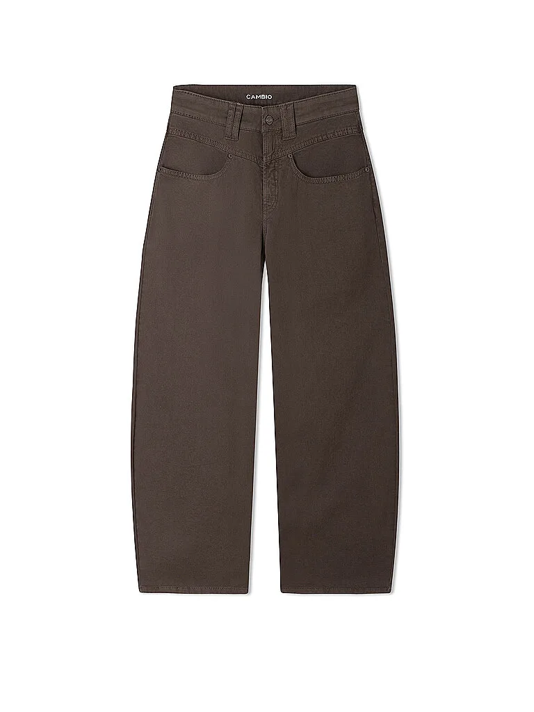 Pantalón Barrel Leg ODELE marrón 46/L28 - Cambio - FashionsVida