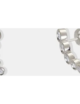 Pendientes trepadores de oro y diamantes - El Corte Inglés - FashionsVida