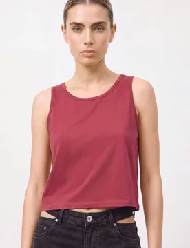 Women's Cotton Summer Vest in Red Size: 10 - Red - Size: 10 - Enorsia - FashionsVida