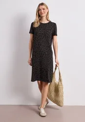Knielanges Kleid mit Raffung female Braun