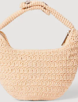 Bolso pequeño de mujer en ganchillo con cremallera y asa - sandro - FashionsVida