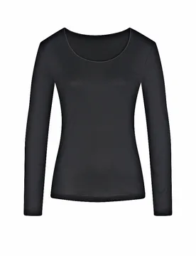 Camiseta de manga larga EMOTION negra negro 38 - Mey - FashionsVida