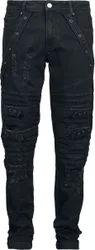 Gothic Jeans - Pete - W30L32 bis W44L32 - für Männer - Größe W44L32 - schwarz - Männer - male