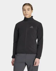 Womens Giacca Terrex Multi Essentials Con Zip Integrale In Tessuto Felpato - Nero, nero nero Donna taglia L