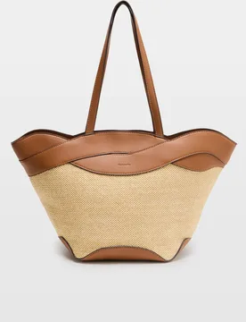 Bolso shopper de canvas con trenza - Tintoretto - FashionsVida