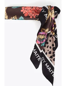 Pañuelo cuadrado m con estampado floral 90x90cm - Lola Casademunt - FashionsVida