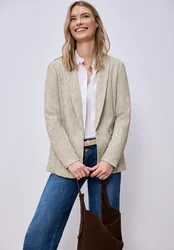 Blazer im verlängerten Schnitt female Beige