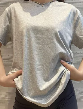 Camiseta de manga corta de corte holgado casual color gris claro liso para deportes de verano - Shein - FashionsVida
