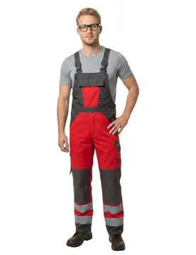 Combinaison Avec Poches Pour Genouillères Safe Light 15969 Hi-Vis Red / Dark Anthracite 58 - MASCOT - FashionsVida