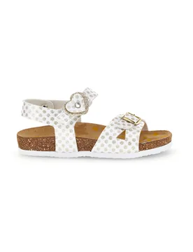 Sandali bianco e oro con fibbie 257A187SR 34 - PITTARELLO BIO - FashionsVida