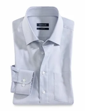 Extraglatt-Hemd Kent-Kragen, Comfort Fit, Farbe Grau, 41, reine, bügelfreie Baumwolle Kent-Kragen Herren - Walbusch - FashionsVida
