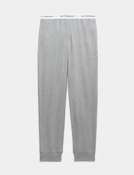 Supima® Cotton Modal Elasticated Pyjama Joggers Grey male - Autograph - FashionsVida