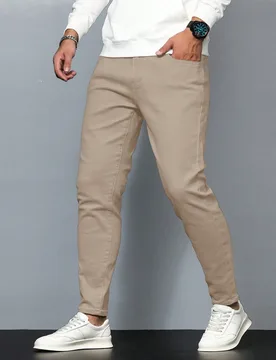 Jeans De Color Liso Para Hombres M - Shein - FashionsVida