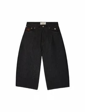 RAW DENIM BALOON SHORTS - WALK IN PARIS - FashionsVida