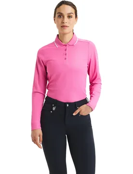 Polo Miriam, langarm, rosa xl - Röhnisch - FashionsVida