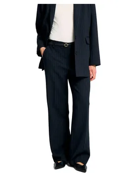Pantalon Rita Wide Leg Dark Sapphire / Pin Stripe 34 - Selected - FashionsVida