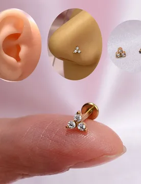 PC New Surgical Steel Tiny Zircon Crystal Tragus Helix Piercing Labret Lip Studs Nose Ring Internally Thread Cute Body Jewelry - Aliexpress - FashionsVida