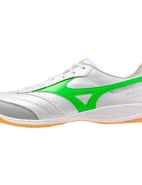 Chaussures De Futsal Morelia Sala Pro In White / Neon Green / Galaxy Silver EU 45 - Mizuno - FashionsVida