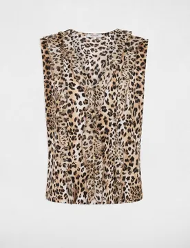 Blusa de mujer sin mangas con volantes - Morgan - FashionsVida