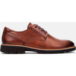 Zapatos de cordones de hombre de piel con suela extraligera