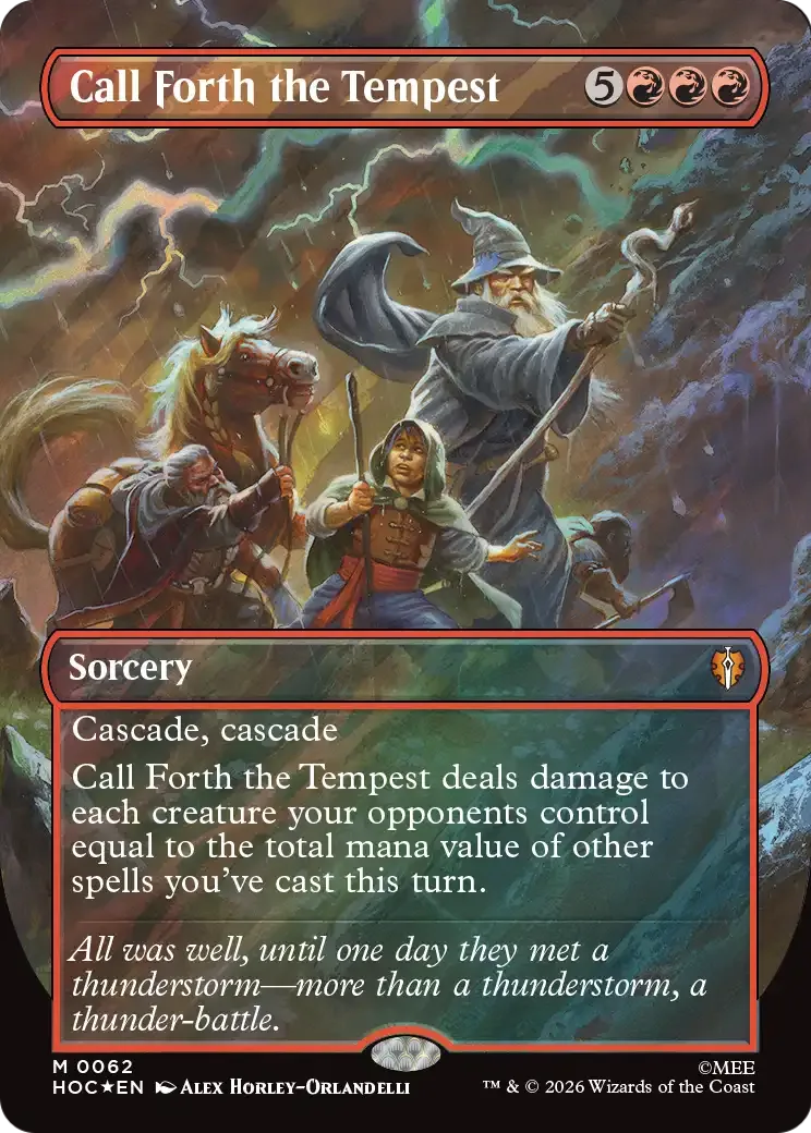 Call Forth the Tempest (Borderless Art Surge Foil) The Hobbit Commander - Magic: The Gathering - FashionsVida